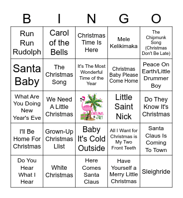 CHRISTMAS IN JULY! Bingo Card