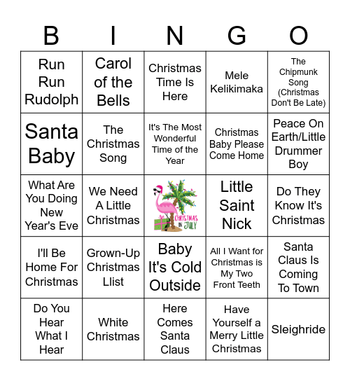 CHRISTMAS IN JULY! Bingo Card