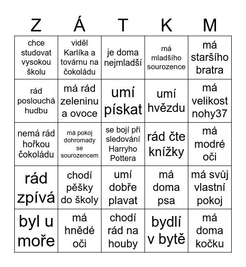 Kdo z účastníků tréninkového tábora... Bingo Card