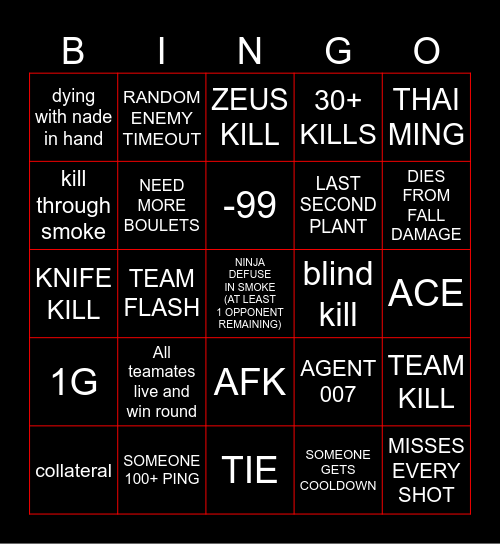 CS2 BINGO Card