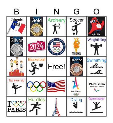 Olympic Bingo Card