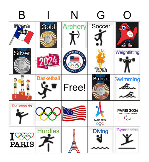 Olympic Bingo Card