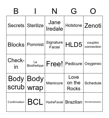 Damara Bingo Card