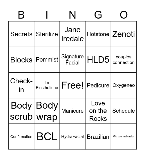 Damara Bingo Card