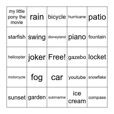 Infinite craft Bingo Card