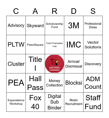 CARDS Bingo Card