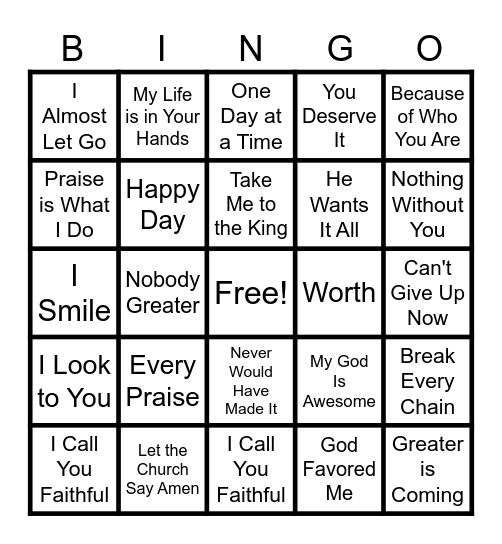 Music BINGO Card