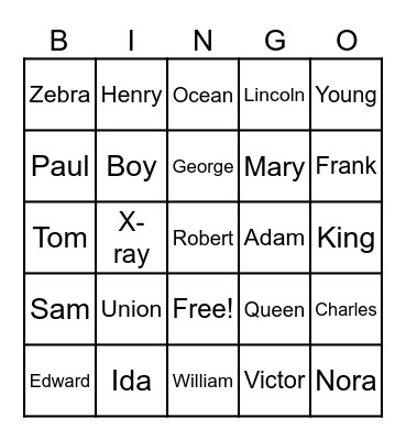 Police Bingo 2 Bingo Card