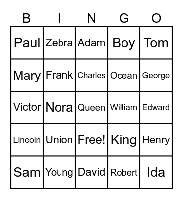 Police Bingo 3 Bingo Card