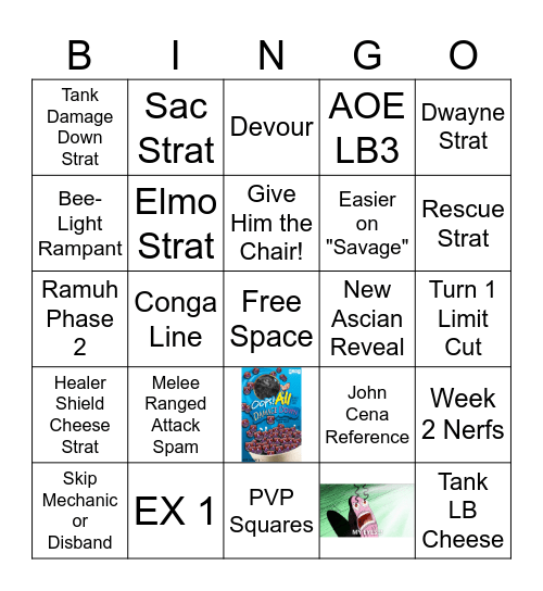 FFXIV Savage Bingo Card