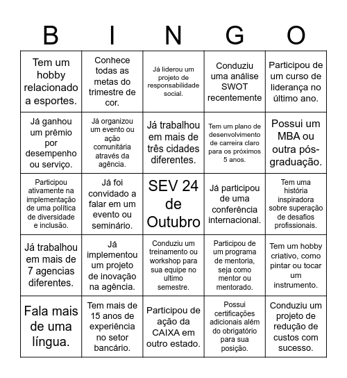 Bingo do NetWork Bingo Card