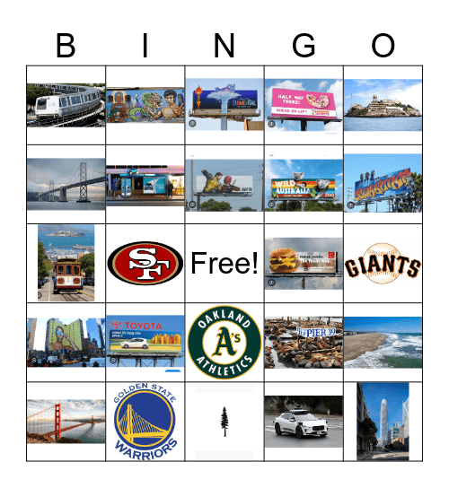 San Francisco Bingo Card