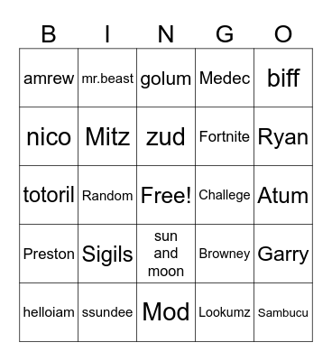 Bingo Card