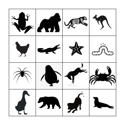 CROSSFIT KIDS ANIMAL BINGO Card