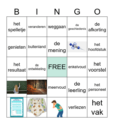 BINGO Thema 3 A2 Bingo Card
