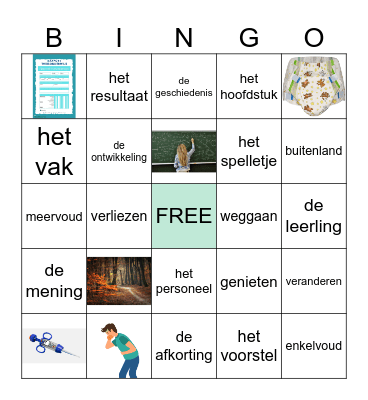 BINGO Thema 3 A2 Bingo Card