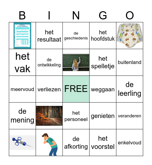 BINGO Thema 3 A2 Bingo Card