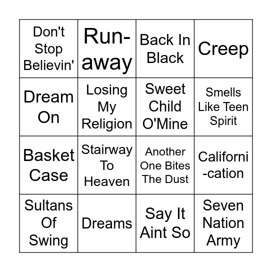 ROCKCLASSICS1 Bingo Card