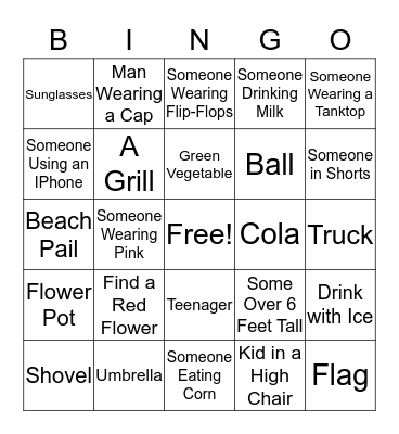 SUMMER FUN Bingo Card