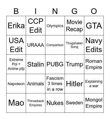 Douyin Bingo Card