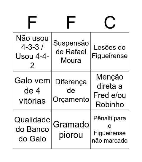 BINGO DO EUTRÓPIO Bingo Card