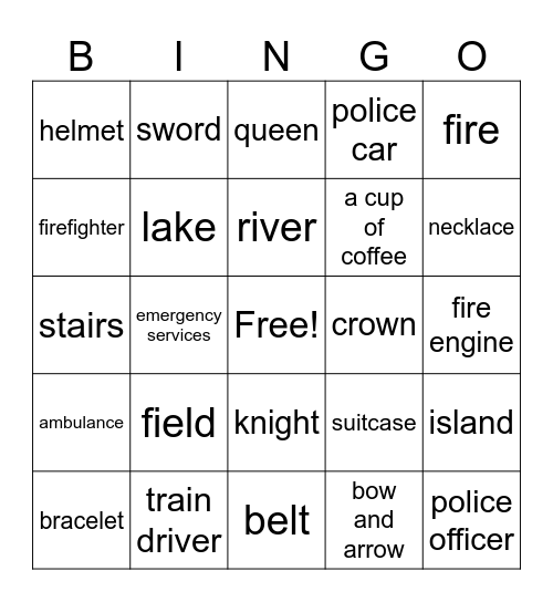 6th grads' BINGO Card