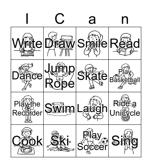 What Can You Do? Bingo Card