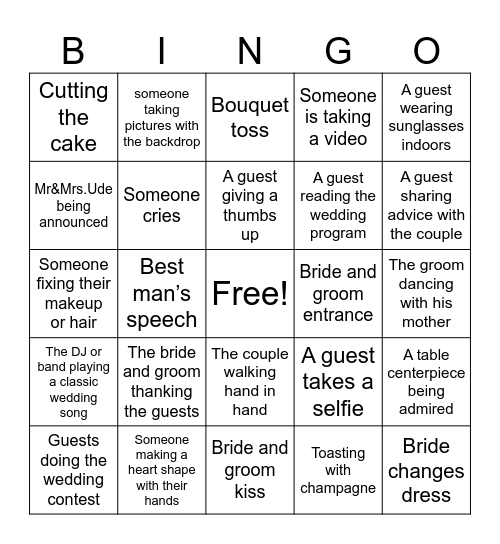 #ETERNALLOVE BINGO Card