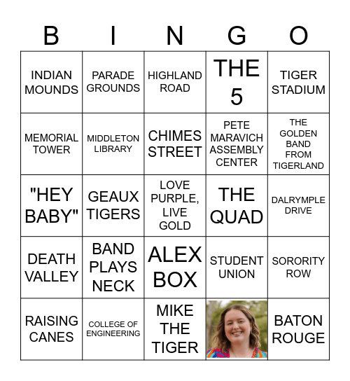 LSU Bingo Card