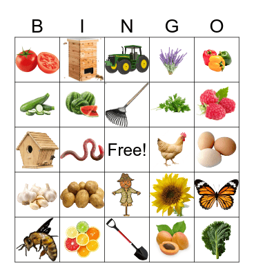 Farm Bingo Card