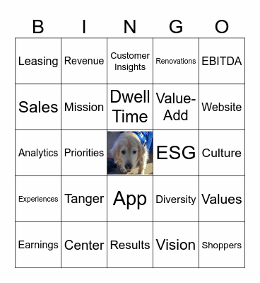 Tanger Town Hall Bingo Card