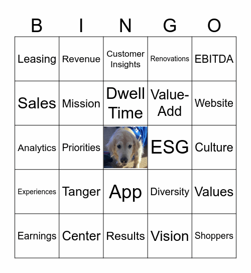 Tanger Town Hall Bingo Card