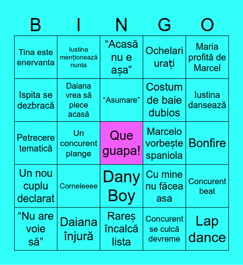 Insula iubirii Bingo Card