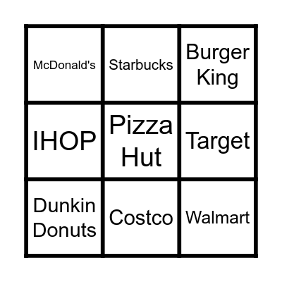 Logos in the Community Bingo Card