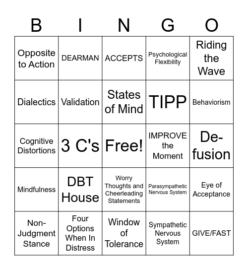 Review Bingo Card