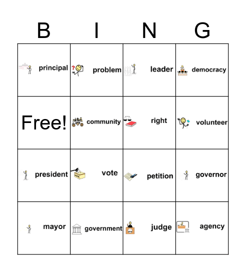 Unit 11 Bingo Card