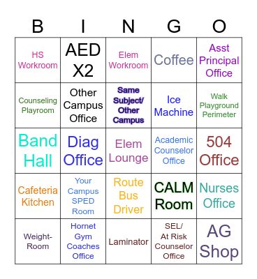 Irion County Bingo Card