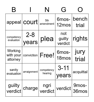 RTC 4 Bingo Card