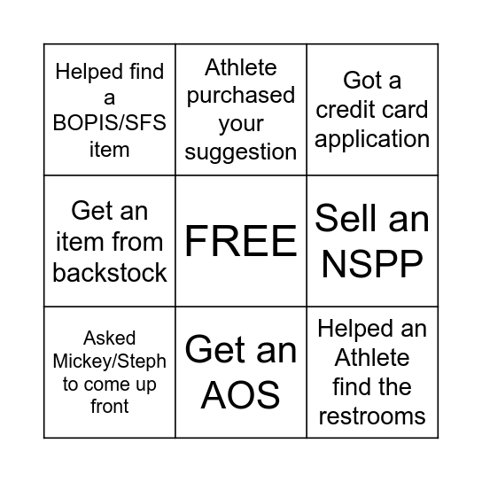 BINGO Card