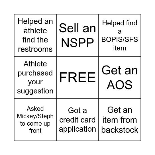 BINGO Card