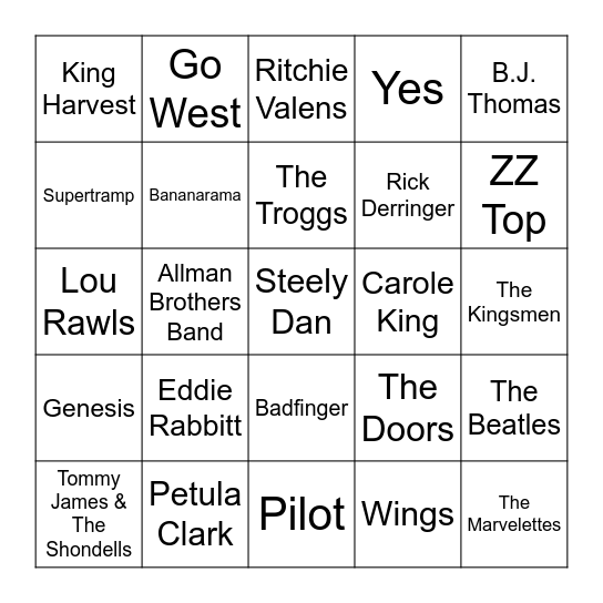 Game1 Bingo Card