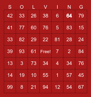 Forensic Science Society Bingo Card