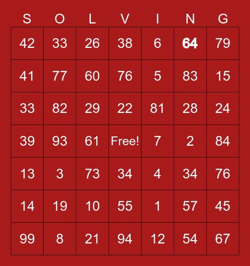 Forensic Science Society Bingo Card