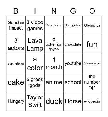 ifintenicraft Bingo Card