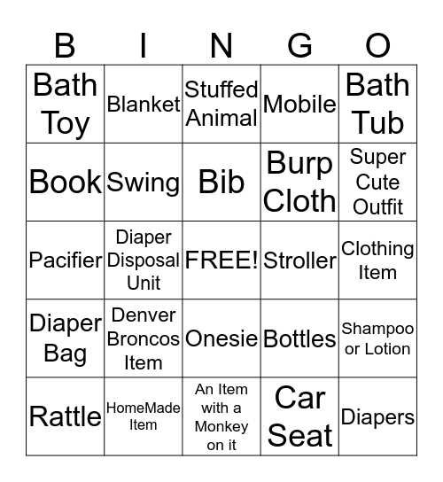Baby Barbee Bingo! Bingo Card