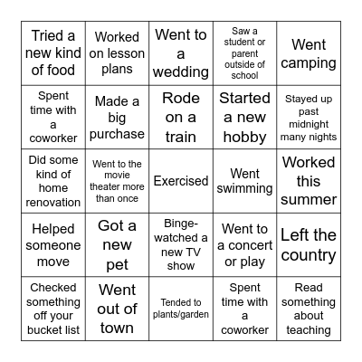 Bingo Card