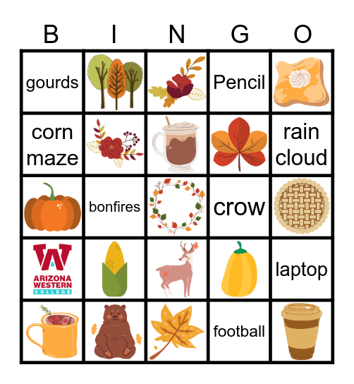 Fall Bingo Card