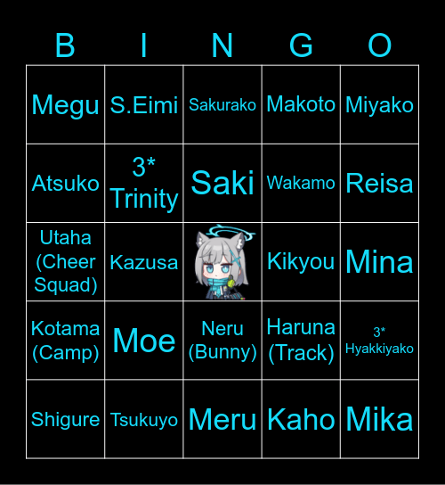 BLUE ARCHIVE 3RD ANNIVERSARY PULLS Bingo Card