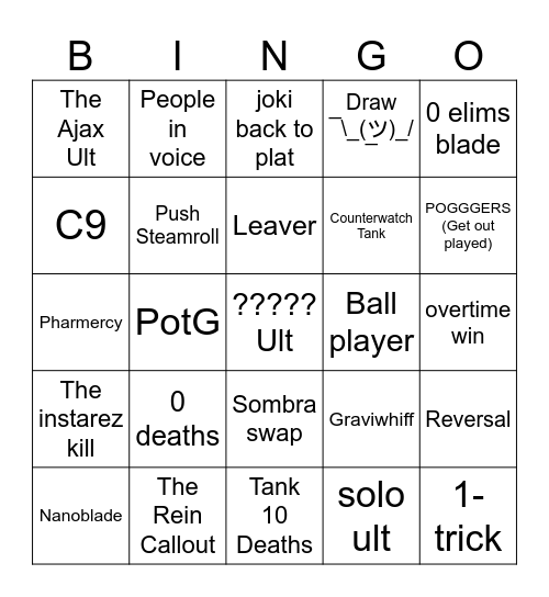 7/29/24 OW Bingo Card