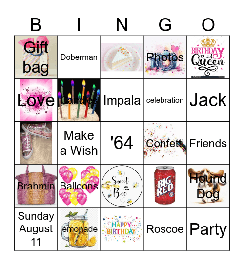 B I R T H D A Y Bingo Card